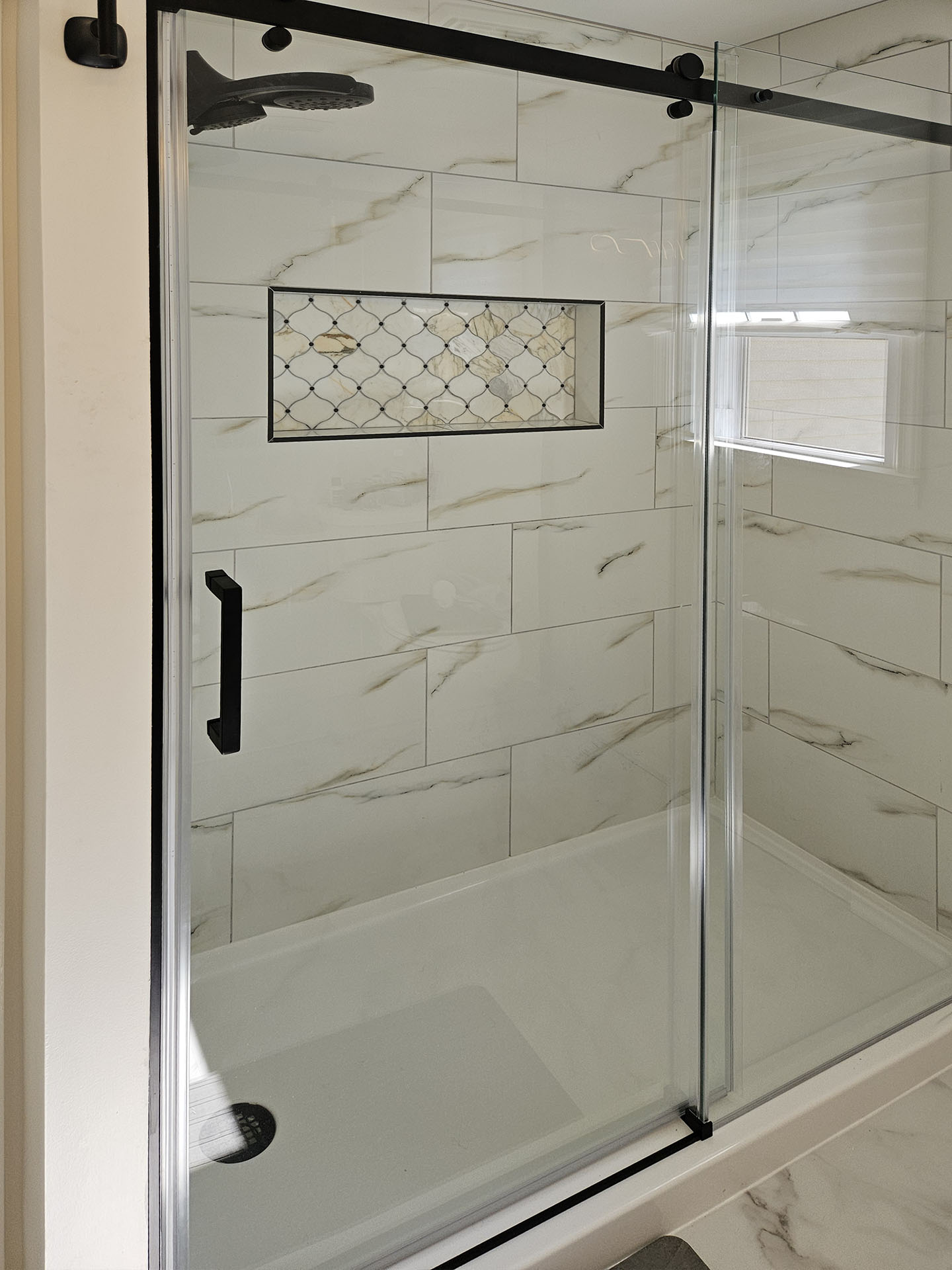 warm-wood-tones-barn-style-sliding-shower-door-4
